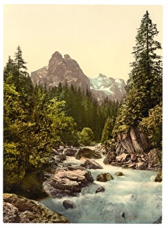 Rosenlaui, well and Wetterhorn, Bernese Oberland, Switzerlan Rosenlaui, well and Wetterhorn, Bernese Oberland, Switzerlan