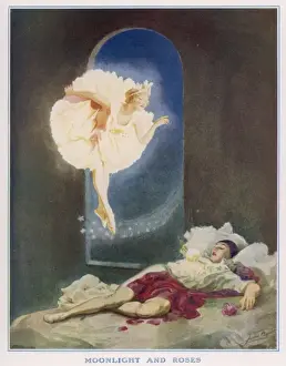 Historical Fantasy Art Prints: Roses & Moonlight