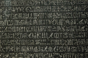 The Rosetta Stone. Hieroglyphical scripture The Rosetta Stone. Hieroglyphical scripture