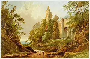 Historic Castles UK Prints: Roslin Castle 1880S