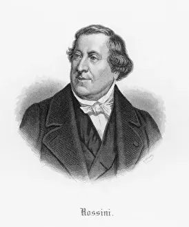 Print of GIOACCHINO ROSSINI in middle age