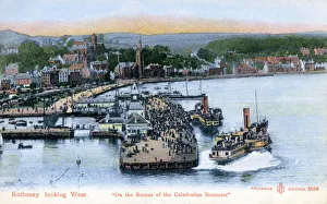 Rothesay looking west - With loch steamers - Scotland Rothesay looking west - With loch steamers - Scotland