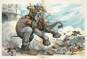 Puck Magazine Cartoons Online Prints: More rough riding