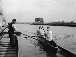 Rowers in a Scull Print, circa 1895