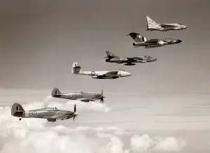 Spitfire Prints: RAF Fighters in Formation, 1960 Print