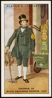 Victorian Era Firefighting Prints: Royal Exchange Fireman