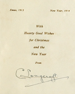 Royal Flying Corps - Christmas Greetings Card (inside) Royal Flying Corps - Christmas Greetings Card (inside)