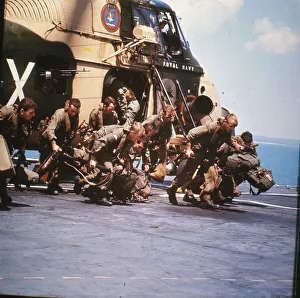 Royal Marine Commandos re-embarking from a Westland Wessex Royal Marine Commandos re-embarking from a Westland Wessex