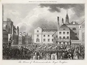British Monarchy History Prints: Royal Procession 1804
