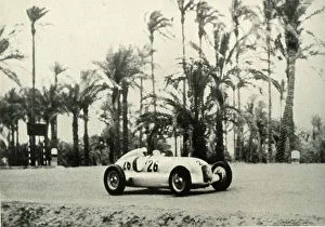 Rudolf Caracciola on Mellaha circuit, Tripoli Grand Prix Rudolf Caracciola on Mellaha circuit, Tripoli Grand Prix
