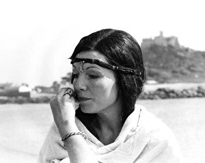 Rula Lenska filming Robin of Sherwood, Cornwall Rula Lenska filming Robin of Sherwood, Cornwall