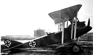 Aviation History Planes Prints: Rumpler CIV (side view, on the ground)