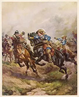 English Civil War Battles Prints: Rupert at Edgehill