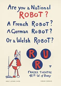 RUR Print: 1923 New York Production Poster
