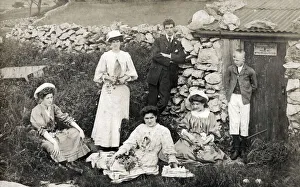Rural scene - group of teenagers and young adults Rural scene - group of teenagers and young adults