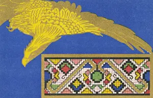 Russian Berlin Work Pattern Print with Golden Eagle, 1937