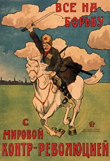 Recruitment Prints: Early Bolshevik Red Army Cavalry Print