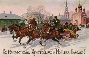 A Russian Troika Print circa 1910s