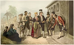 A rustic wedding in Norway Date: circa 1851 A rustic wedding in Norway Date: circa 1851