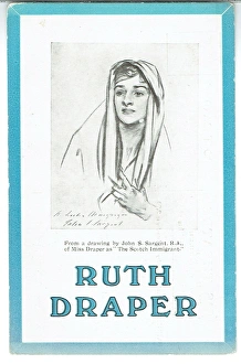 Ruth Draper, from a drawing by John S. Sargent Ruth Draper, from a drawing by John S. Sargent