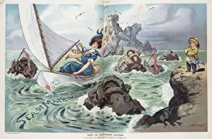 Puck Magazine Artwork Prints: Safe in dangerous waters