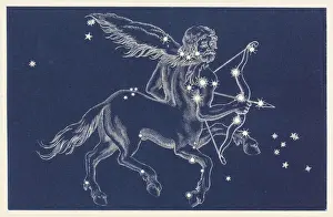 Star Chart Prints: Sagittarius Constellation Print