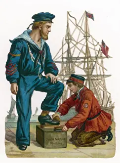 19th Century British History Prints: Sailor Going on Leave