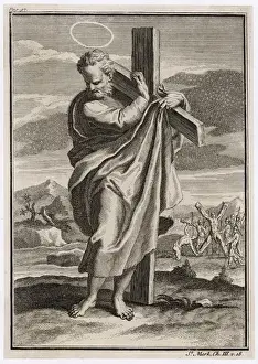 Saint Andrew Print: Martyred on a Splayed-Out Cross