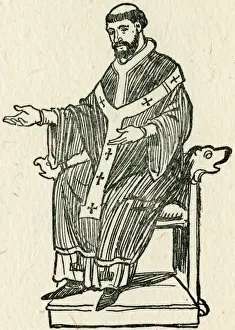Print of Saint Augustine, circa 620 AD