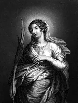 Saint Barbara Print circa 2nd century martyr