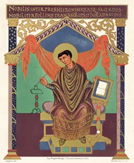 Religious Artwork Online Prints: Saint Jerome Writing