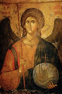 Saint Michael Arcangel. Byzantine icon. XIV century. Greece Saint Michael Arcangel. Byzantine icon. XIV century. Greece