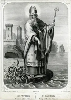 Saint Patrick - The Snake Banishment Legend Print
