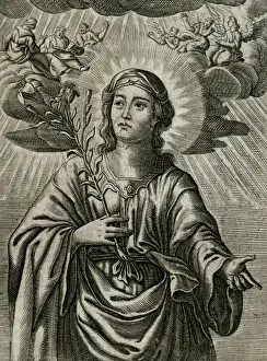 Historical Female Saints Prints: Saint Romula