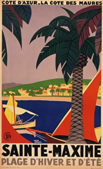 Sainte Maxime French travel poster