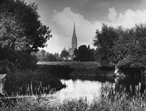 Salisbury Cathedral Print: A 1220-1258 Wiltshire Landmark