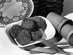 Salmon Fish Cakes Print, 1940s