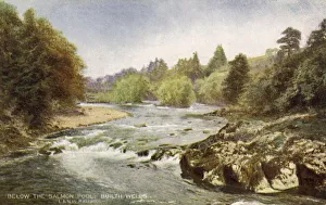 Below the Salmon Pool, River Wye, Builth Wells, Wales Below the Salmon Pool, River Wye, Builth Wells, Wales