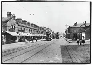Prints of Gordon Terrace, Saltaire, Metropolitan Borough of Bradford, West Yorkshire Bradford Prints: Saltaire - Gordon Terrace Print 1909