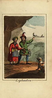 Sami people, Laplanders, man and woman of Lapland, 1818 Sami people, Laplanders, man and woman of Lapland, 1818