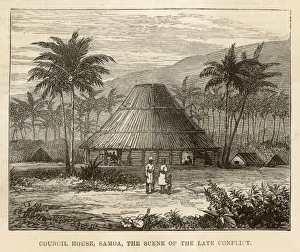 Pacific Island Architecture Prints: Samoa / Council House