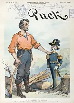 Abraham Lincoln Cartoon Prints: In re Sampson vs. Morgan