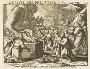 Historical Biblical Events Prints: Samuels Sacrifice