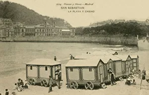 San Sebastian, Spain - The Beach and the Casino - Beach Huts San Sebastian, Spain - The Beach and the Casino - Beach Huts