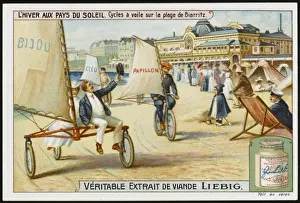 Biarritz Beach Prints: Sand Yachting C1903