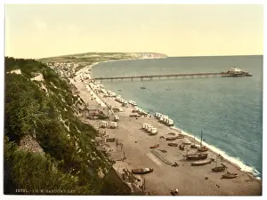 Sandown Bay, Isle of Wight Print, ca. 1890-1900