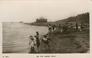 The Sands, Rhyl, Denbighshire, Wales. Date: 1900s The Sands, Rhyl, Denbighshire, Wales. Date: 1900s