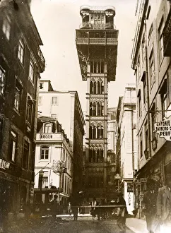 Santa Justa lift in Lisbon, Portugal Santa Justa lift in Lisbon, Portugal