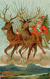 Images Dated 17th October 2007: Santa and Reindeer