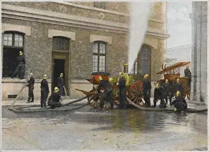 French Sapeurs-Pompiers Engine Print